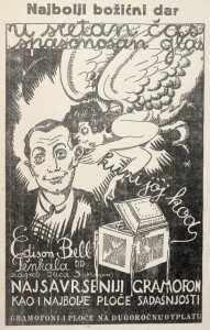 Edison Bell Penkala reklama, Jutarnji list, 25. 12. 1927.